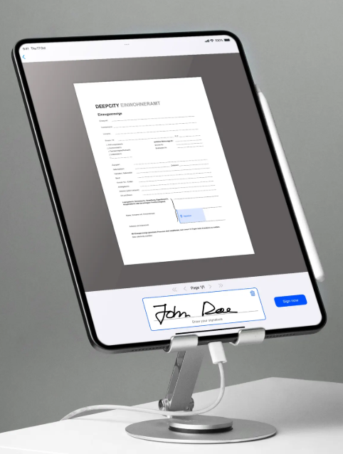 DeepSign Desk Ipad Bild 1